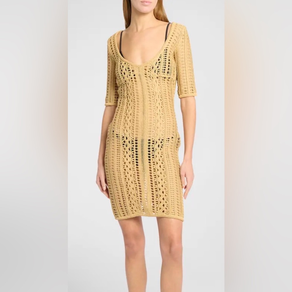 NWT Givenchy Open-Knit Crochet Short Dress